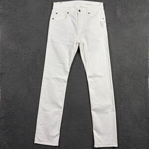7 For All Mankind Jeans Mens 30x34 White Standard Slim Fit Stretch Denim NWT